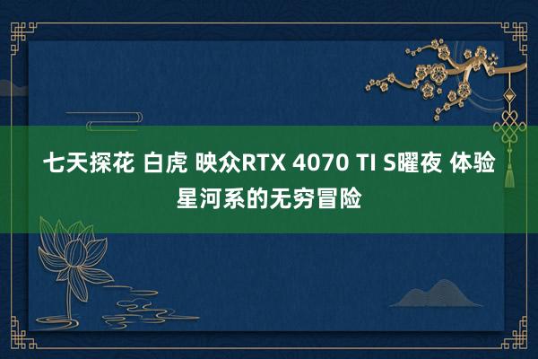 七天探花 白虎 映众RTX 4070 TI S曜夜 体验星河系的无穷冒险