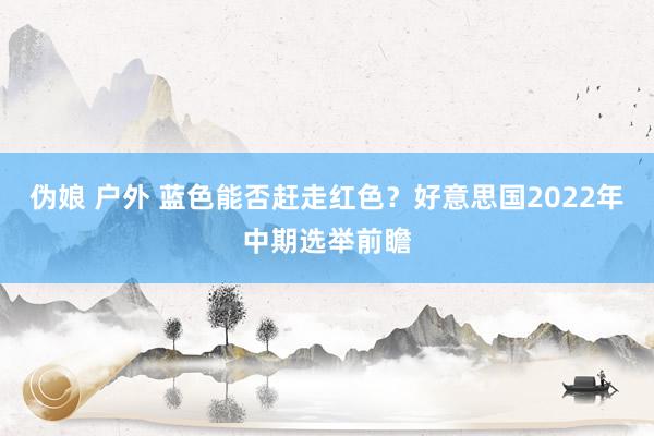 伪娘 户外 蓝色能否赶走红色？好意思国2022年中期选举前瞻