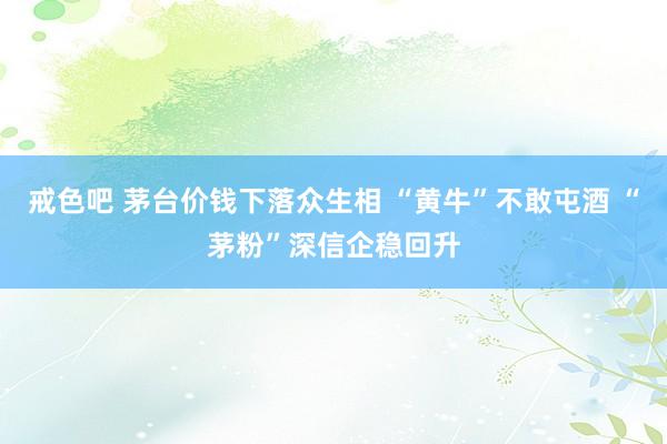 戒色吧 茅台价钱下落众生相 “黄牛”不敢屯酒 “茅粉”深信企稳回升