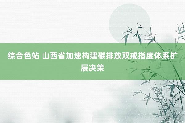 综合色站 山西省加速构建碳排放双戒指度体系扩展决策