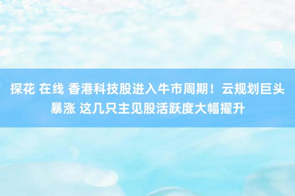 探花 在线 香港科技股进入牛市周期！云规划巨头暴涨 这几只主见股活跃度大幅擢升